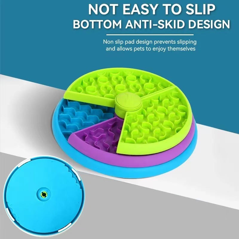 Anti-Choke Rotating Puzzle Feeder Bowl