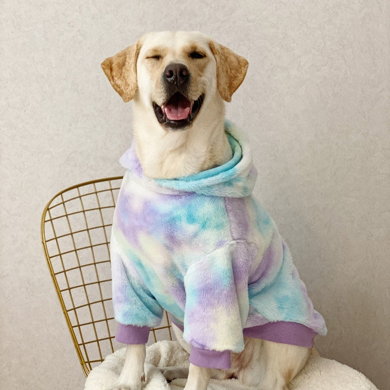 Warm Tie-Dye Sweater for Large Dogs