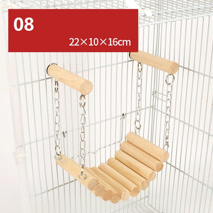 Natural Wood Fence Chew Toy for Hamsters & Small Pets