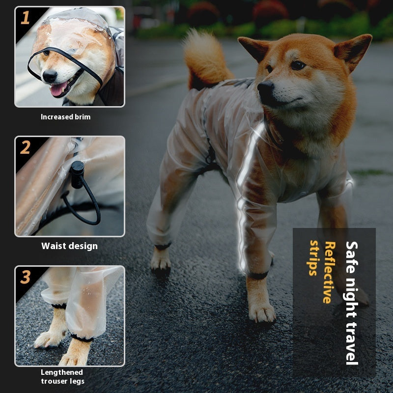 Waterproof Full-Body Dog Raincoat