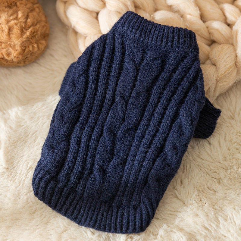 Cozy Solid Color Anti-Lint Cat Sweater