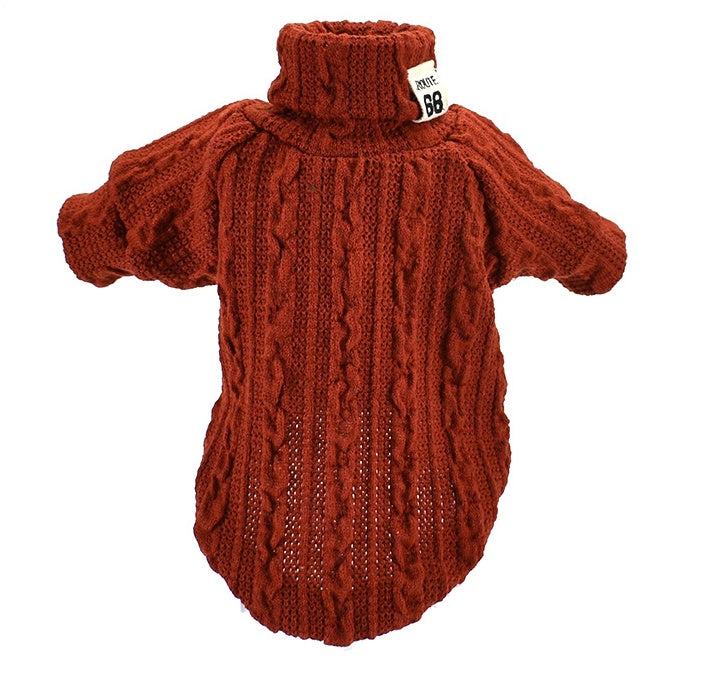 Warm Long-Sleeve Collared Pet Shirt