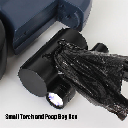 LED Dog Leash with Built-in Waste Bag Holder