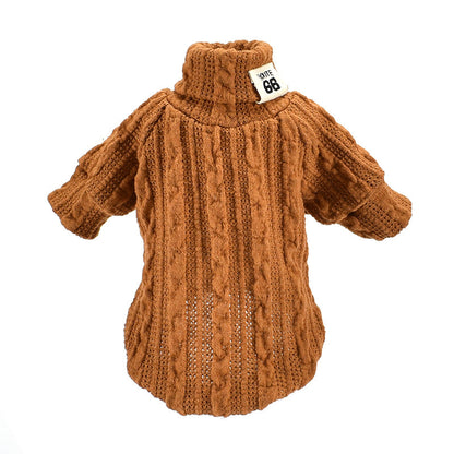 Warm Long-Sleeve Collared Pet Shirt