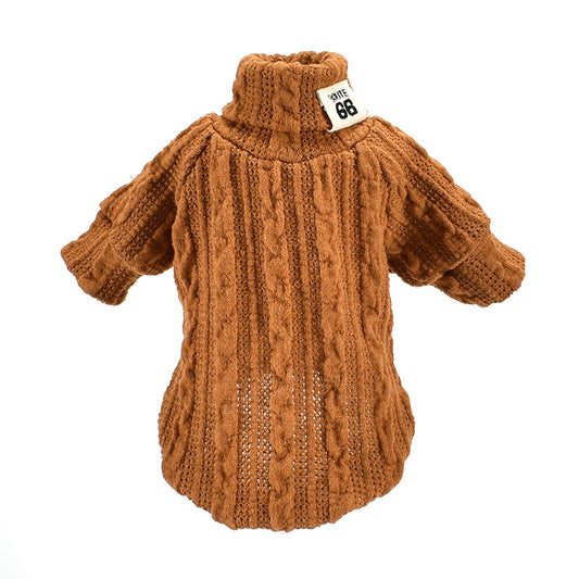 Warm Long-Sleeve Collared Pet Shirt