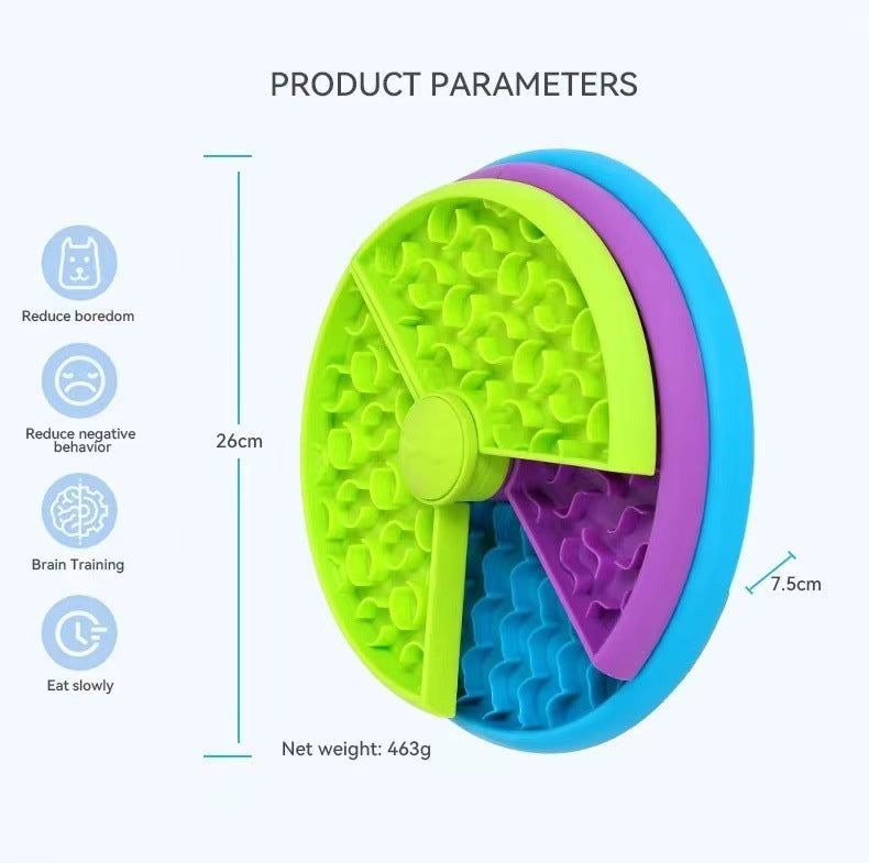 Anti-Choke Rotating Puzzle Feeder Bowl