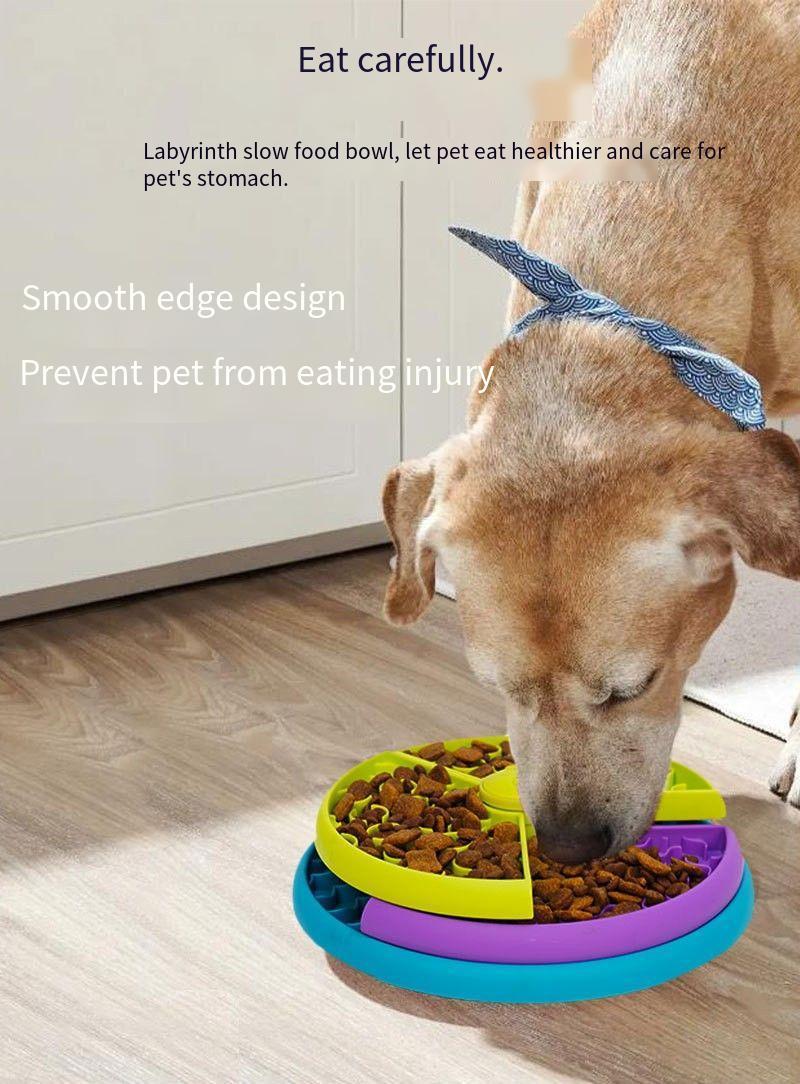 Anti-Choke Rotating Puzzle Feeder Bowl