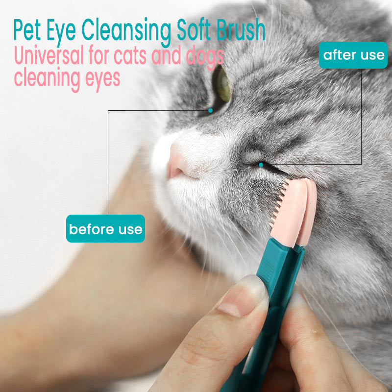 Handheld Cat Eye & Grooming Wipe Brush