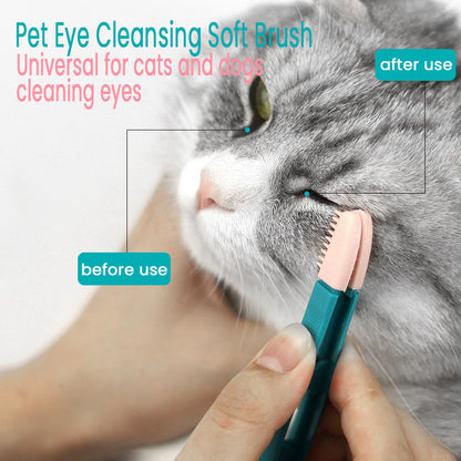 Handheld Cat Eye & Grooming Wipe Brush