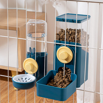 2-in-1 Hanging Food & Water Station for Small Pets