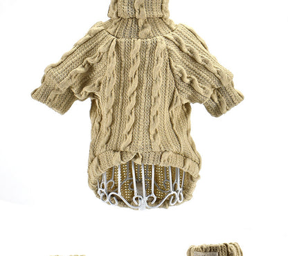 Warm Long-Sleeve Collared Pet Shirt