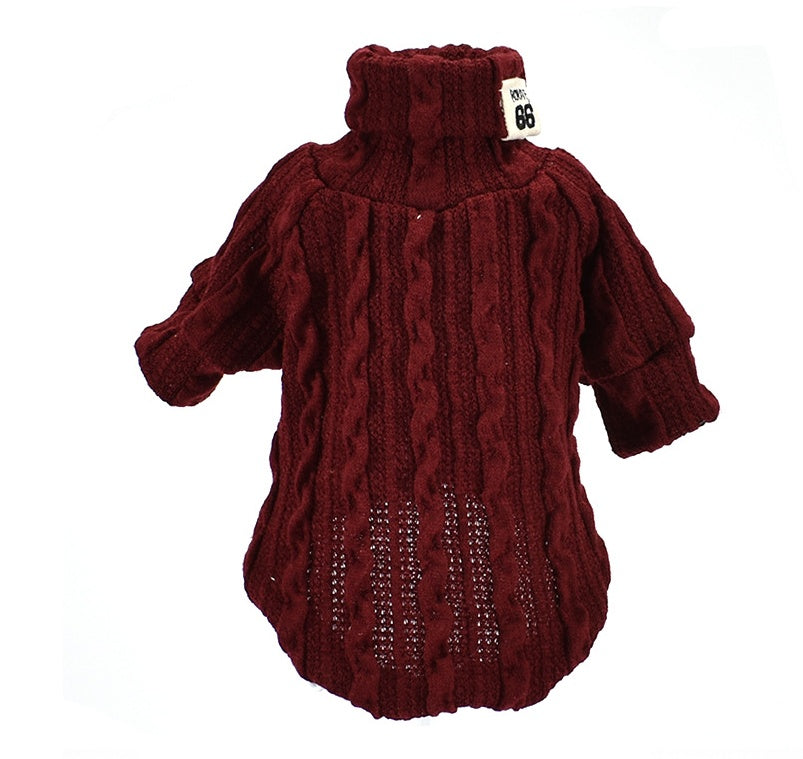 Warm Long-Sleeve Collared Pet Shirt