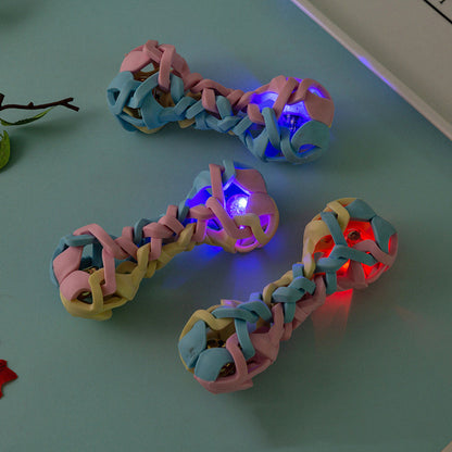 Light-Up Woven Squeaky Pet Toy