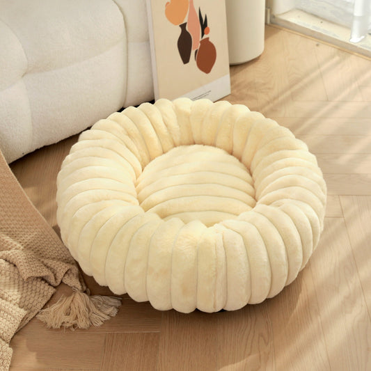 Round Plush Mat Hideaway Bed for Rabbits & Small Pets