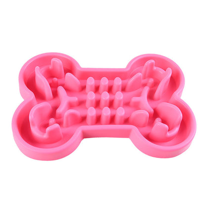 Bone-Shaped Silicone Dog Bowl