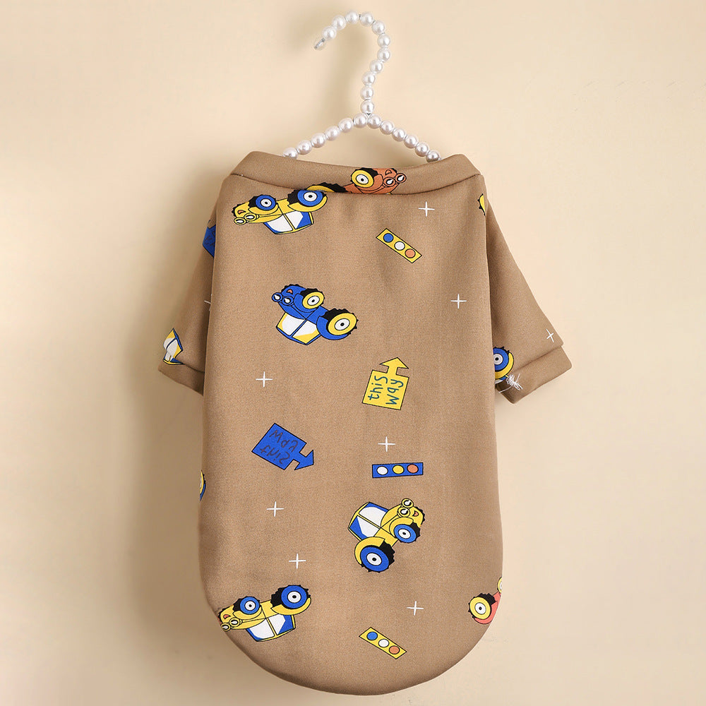 Car Print Pet Sweatshirt