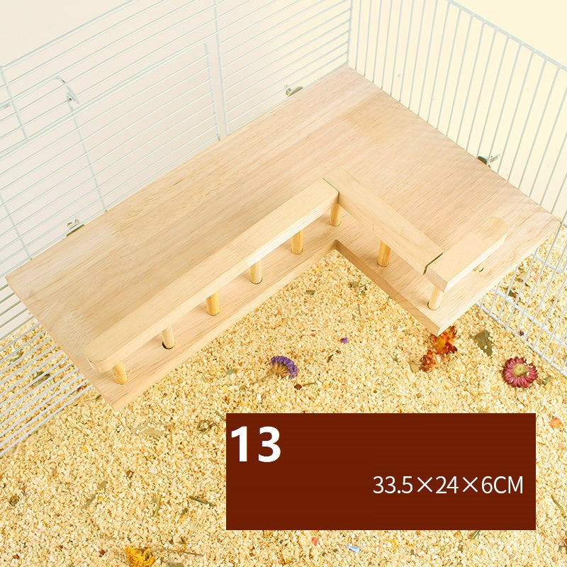 Natural Wood Fence Chew Toy for Hamsters & Small Pets