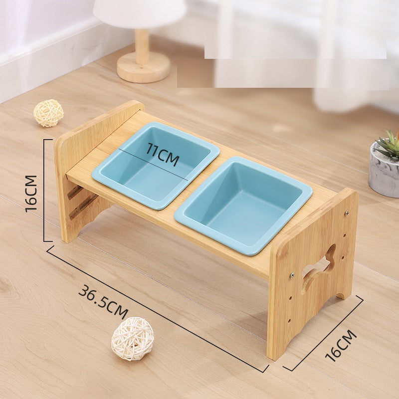 Adjustable Raised Pet Bowl with Neck Support