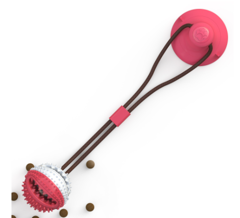 Suction-Cup Tug Ball — Dental Chew Toy for Dogs