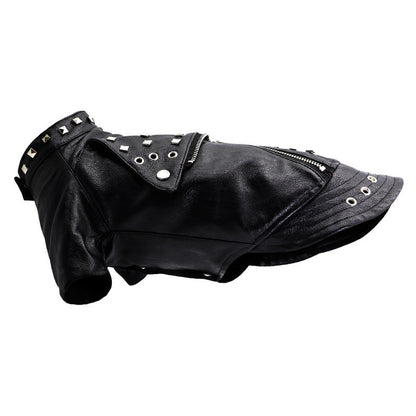 Korean-Style Leather Dog Winter Coat