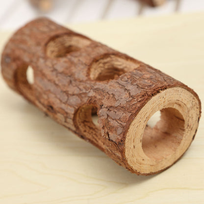 Wood Pipe Maze Chew Toy for Hamsters & Rabbits