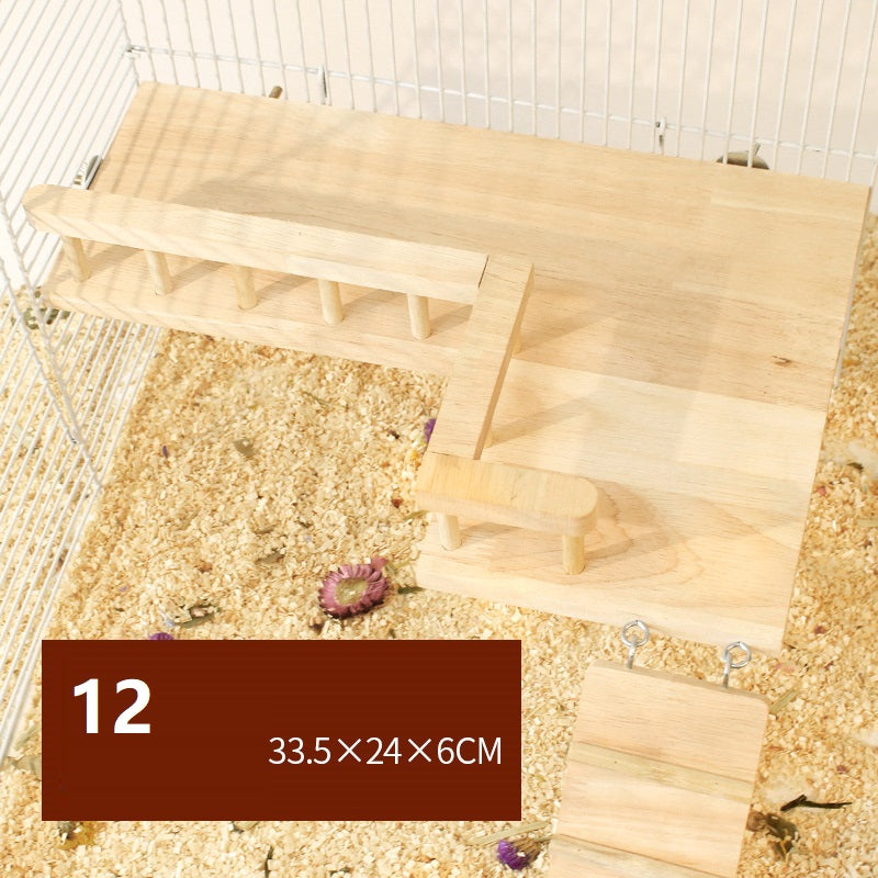 Natural Wood Fence Chew Toy for Hamsters & Small Pets