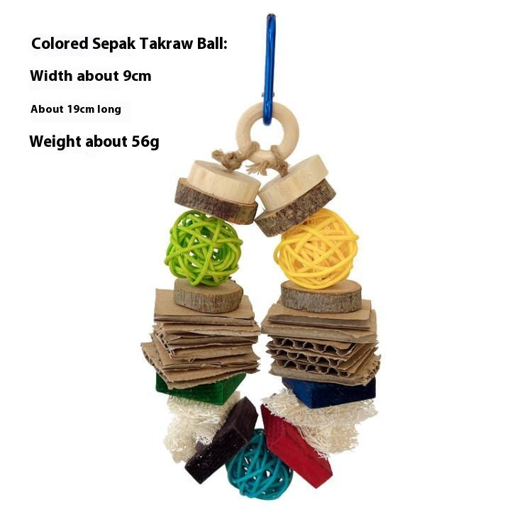 Natural Wooden Chew Toy Set for Rabbits & Hamsters