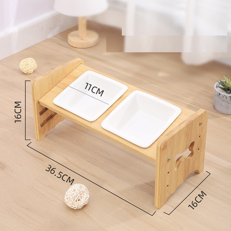 Adjustable Raised Pet Bowl with Neck Support
