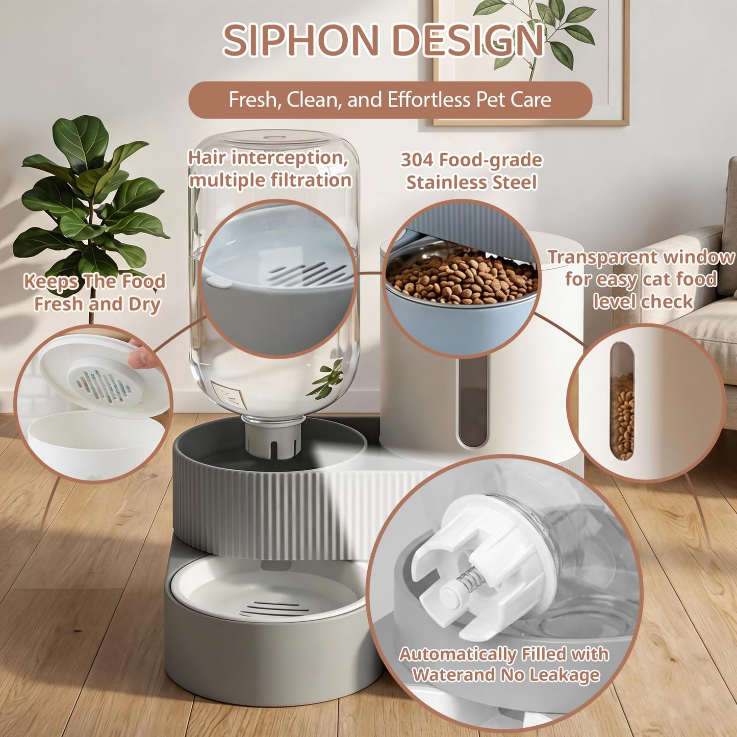 Gravity Auto Food & Water Feeder