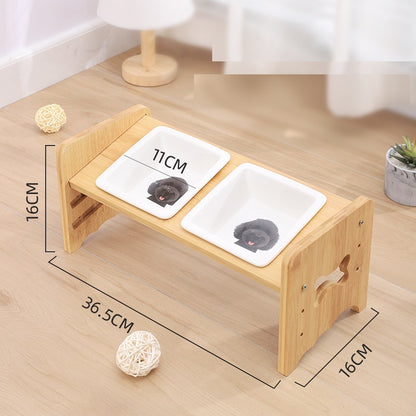 Adjustable Raised Pet Bowl with Neck Support
