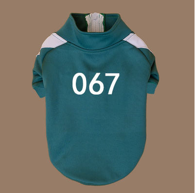 Cozy Number Print Pet Sweater