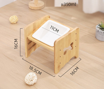 Adjustable Raised Pet Bowl with Neck Support