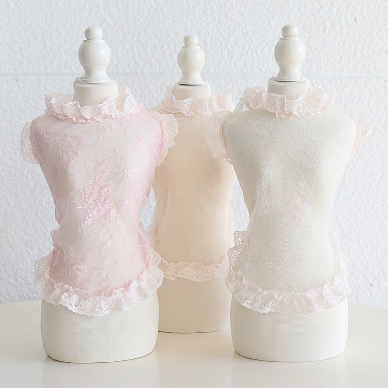 Lace Anti-Lint Pet Vest for Dogs & Cats