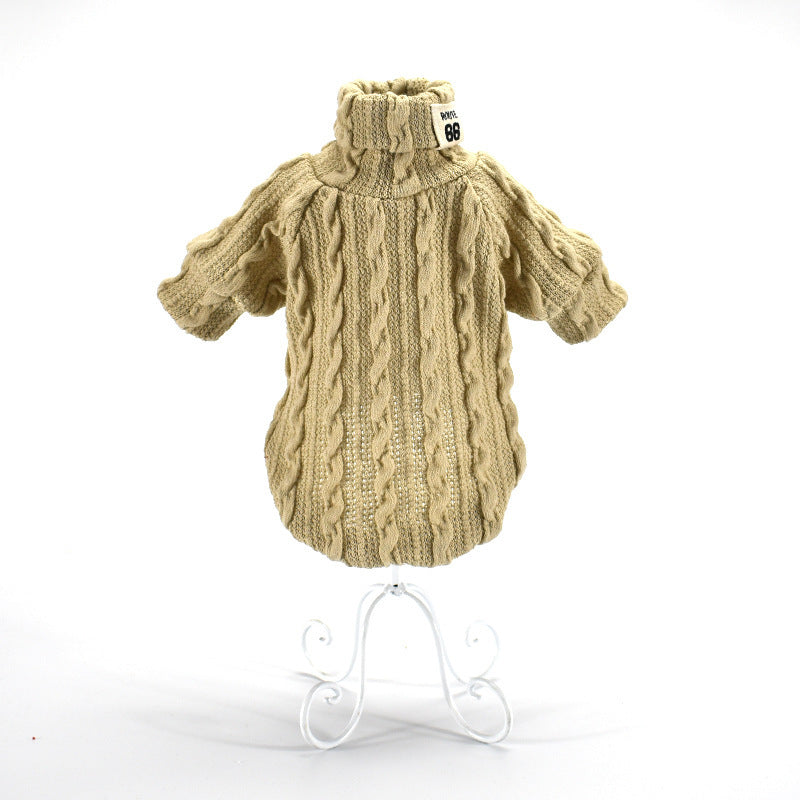 Warm Long-Sleeve Collared Pet Shirt