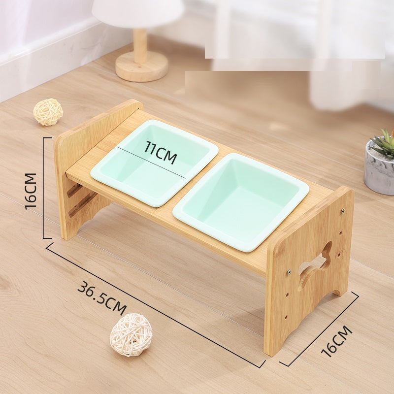 Adjustable Raised Pet Bowl with Neck Support