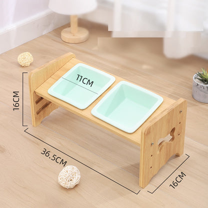 Adjustable Raised Pet Bowl with Neck Support