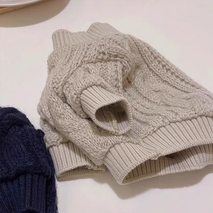 Cozy Solid Color Anti-Lint Cat Sweater