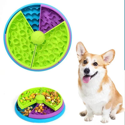 Anti-Choke Rotating Puzzle Feeder Bowl