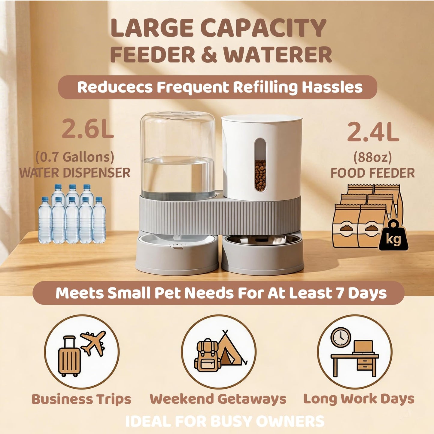 Gravity Auto Food & Water Feeder