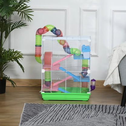 5-Tier Small Animal Cage with Exercise Wheel — Ships from USA