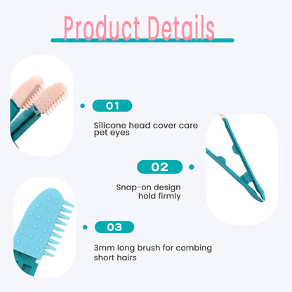Handheld Cat Eye & Grooming Wipe Brush