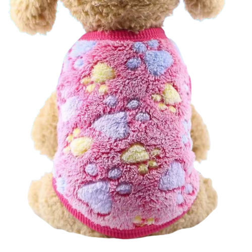 Warm Sleeveless Faux-Fur Pet Coat