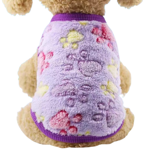 Warm Sleeveless Faux-Fur Pet Coat