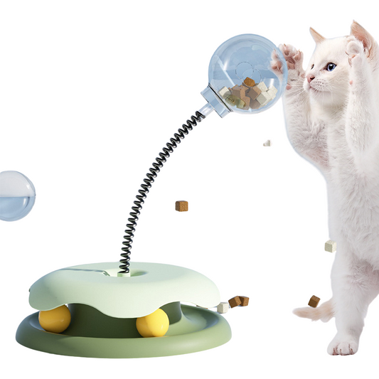 2-in-1 Rolling & Swinging Ball Cat Toy