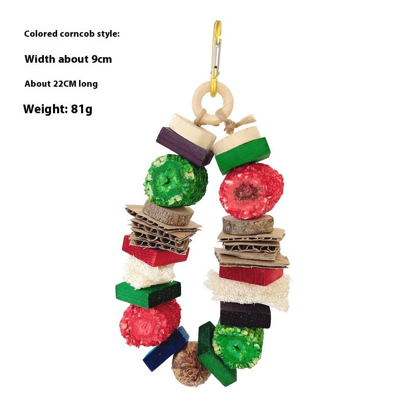 Natural Wooden Chew Toy Set for Rabbits & Hamsters
