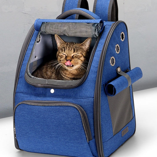 Ventilated Travel Carrier Backpack for Dogs & Cats