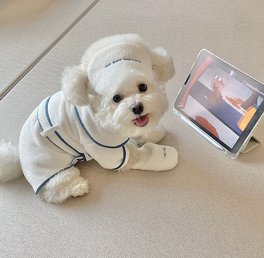 Plush Pet Bath Towel Bathrobe