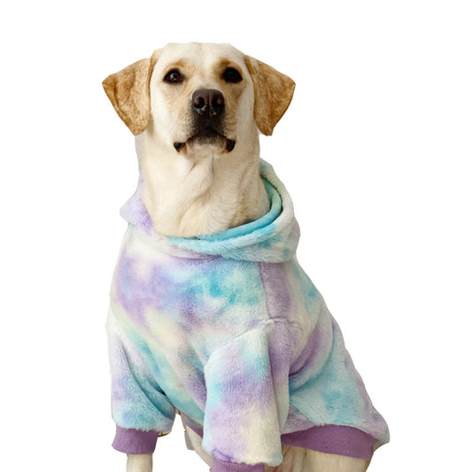 Warm Tie-Dye Sweater for Large Dogs