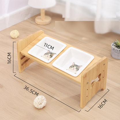 Adjustable Raised Pet Bowl with Neck Support