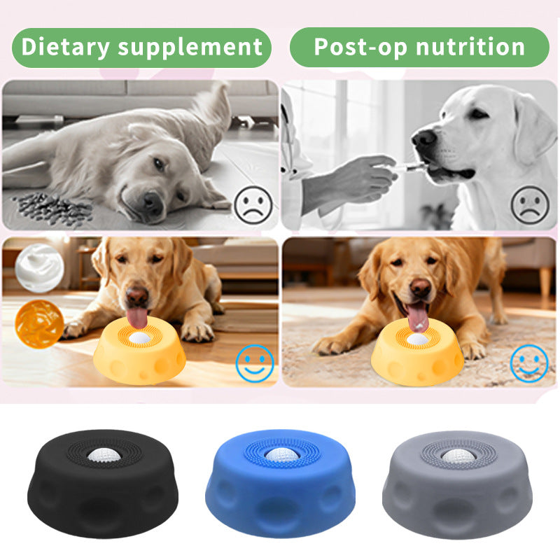 Spherical Slow-Feeder Lick Plate for Dogs